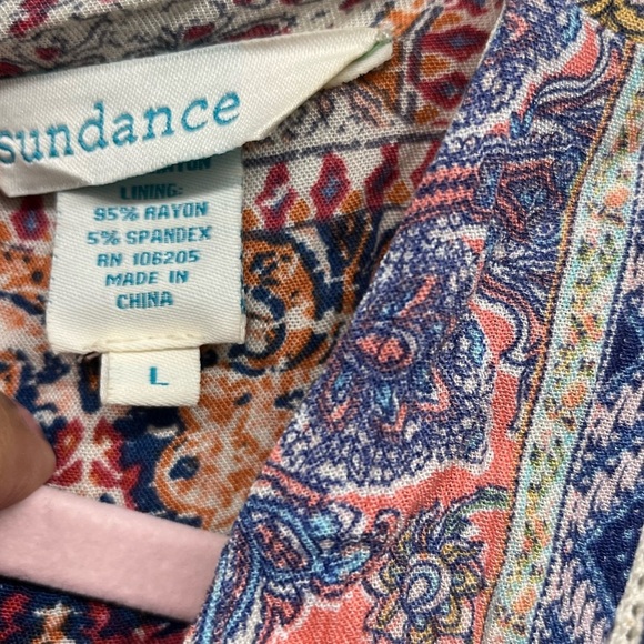 Sundance Multicolor Paisley Dress Size L - Picture 2 of 5